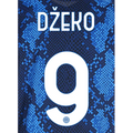 Inter Milan 2021-22 Home Dzeko #9 Jersey Name Set
