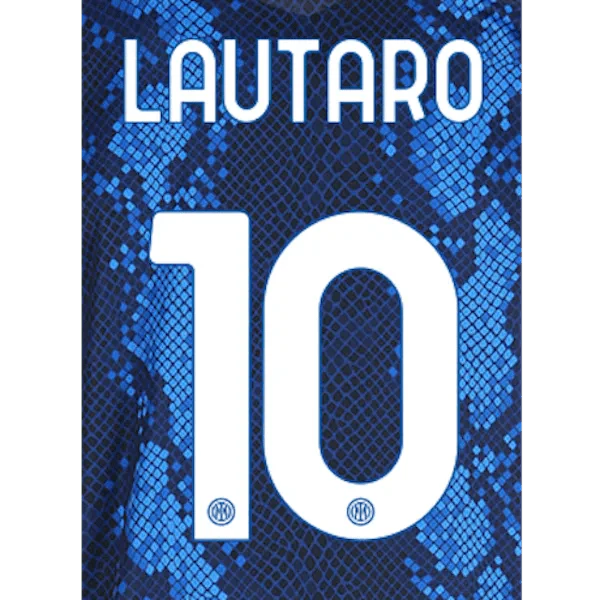 Inter Milan 2021-22 Home Lautaro #10 Jersey Name Set