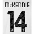 Juventus 2020/22 Home McKennie #14 Jersey Name Set