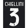 Juventus 2021/22 Away Chiellini #3 Jersey Name Set