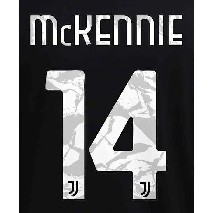 Juventus 2021/22 Away McKennie #4 Jersey Name Set