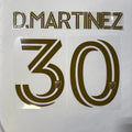 LAFC Away 2025- D. MARTINEZ #30 Official Name Set