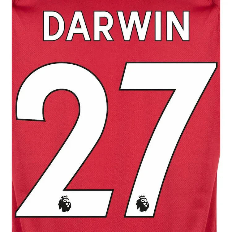 Liverpool 2022/23 Home Darwin #27 Jersey Name Set White