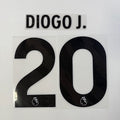 Liverpool 2023-Away Diogo J. #20 Jersey Name Set-Black