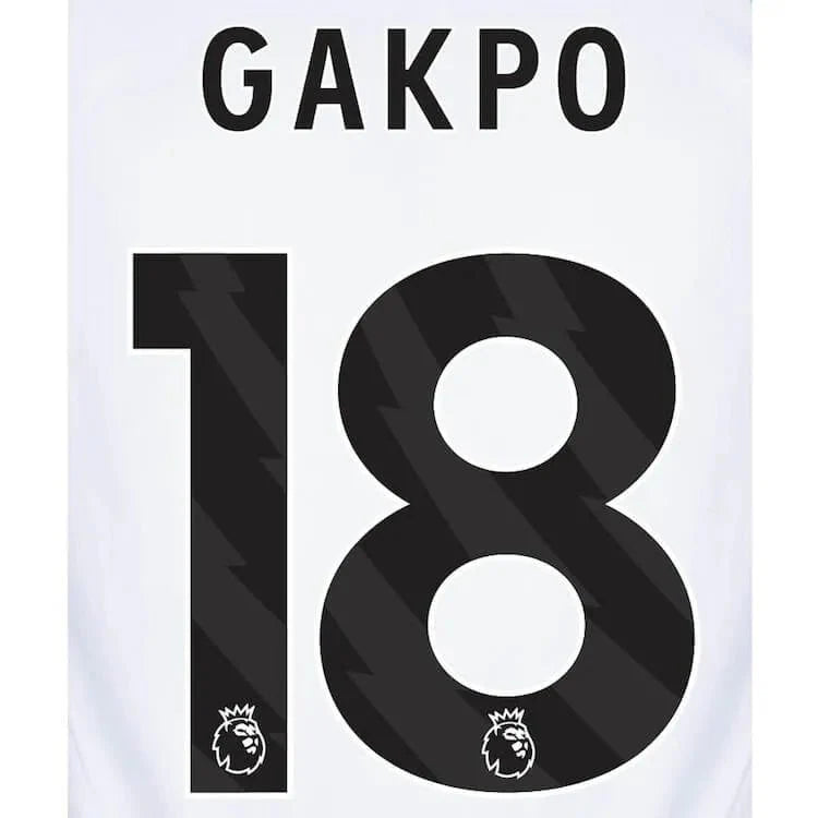 Liverpool 2023-Away Gakpo #18 Jersey Name Set-Black