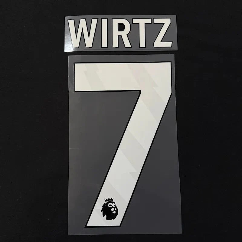 Liverpool 2025-Home WIRTZ #7 Jersey Name Set-White
