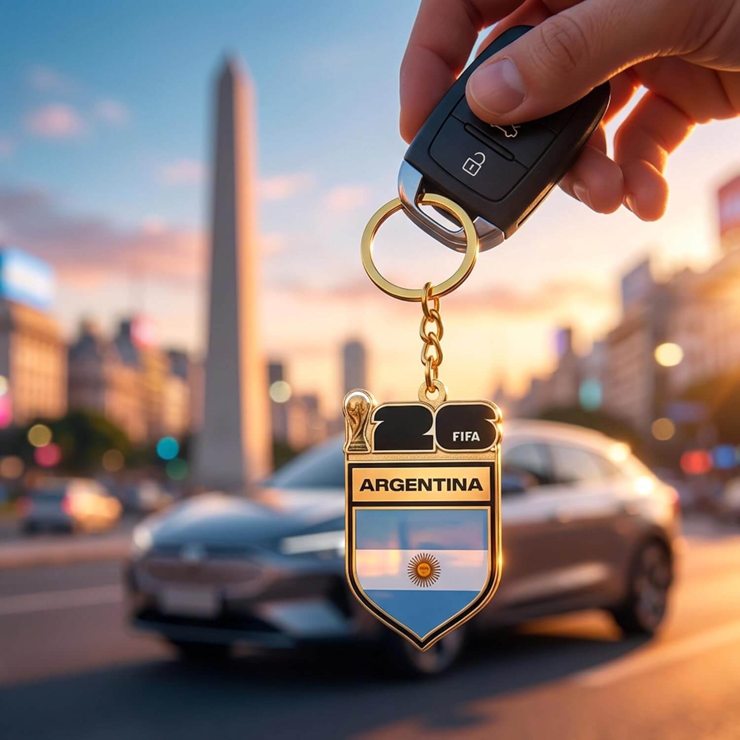 Logo Brands 2026 FIFA World Cup Argentina Flag Keychain