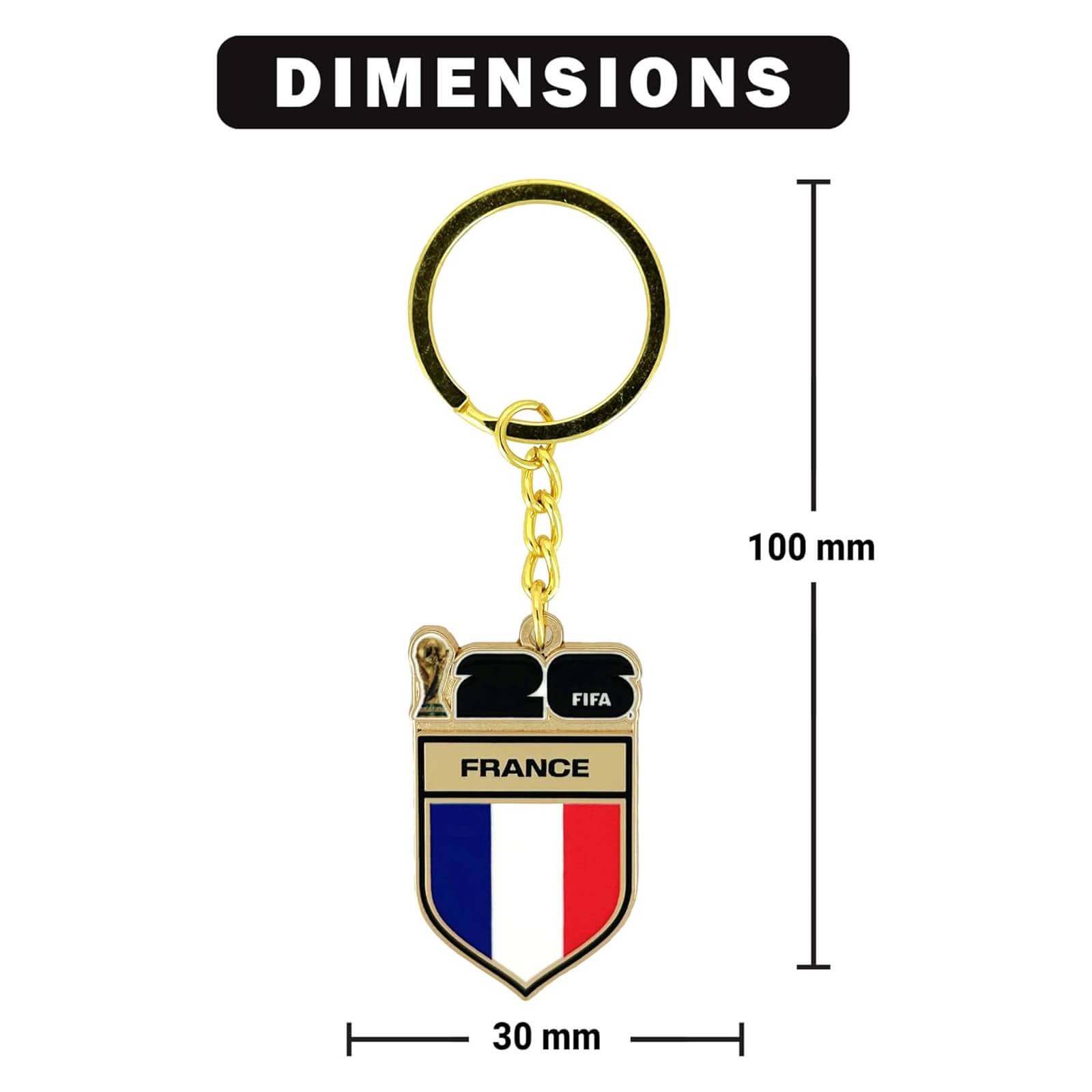 Logo Brands 2026 FIFA World Cup France Flag Keychain