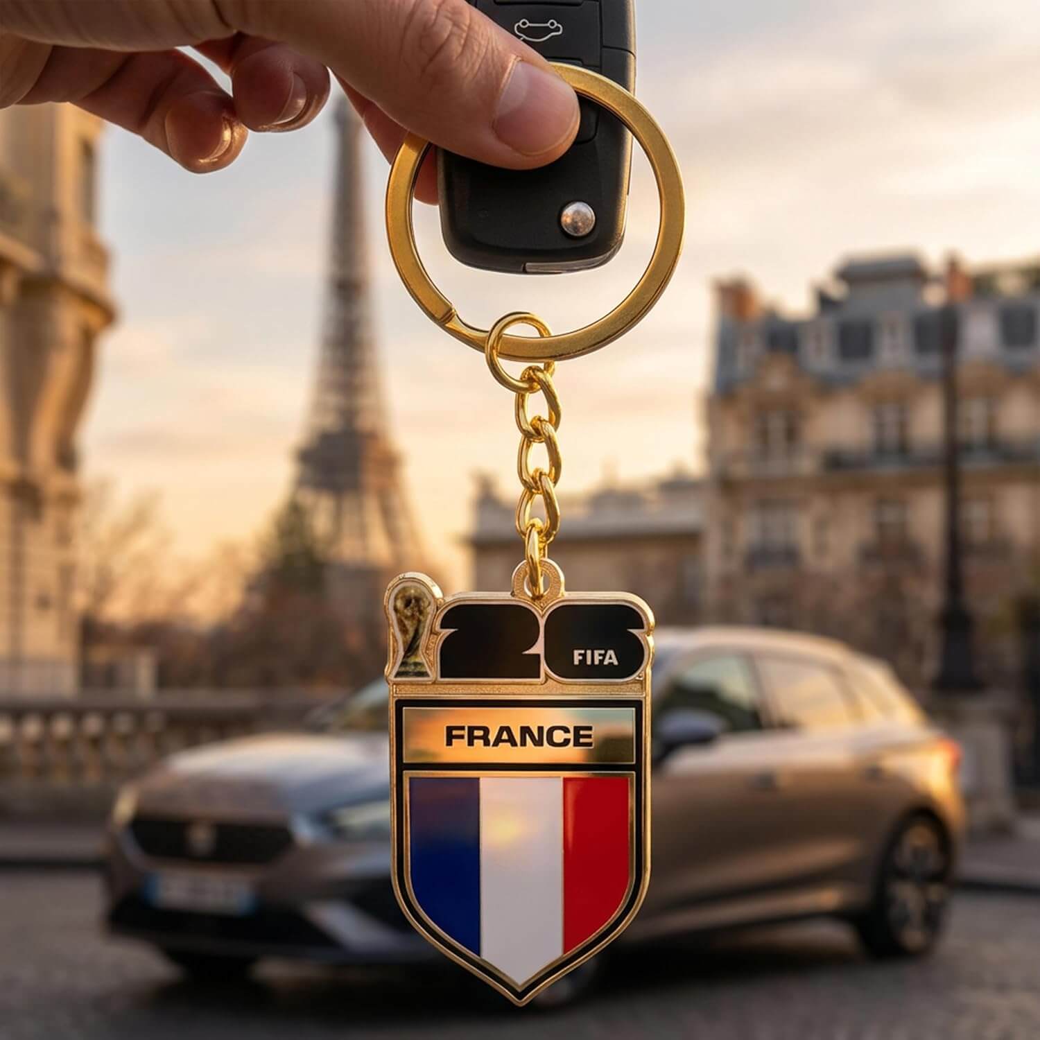 Logo Brands 2026 FIFA World Cup France Flag Keychain