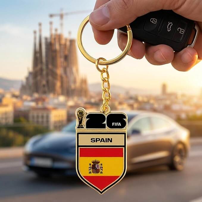 Logo Brands 2026 FIFA World Cup Spain Flag Keychain