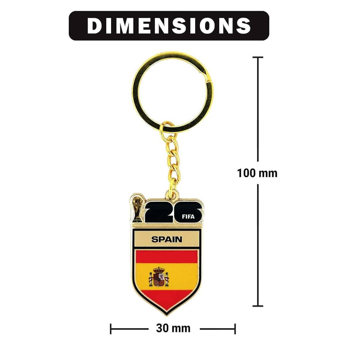 Logo Brands 2026 FIFA World Cup Spain Flag Keychain
