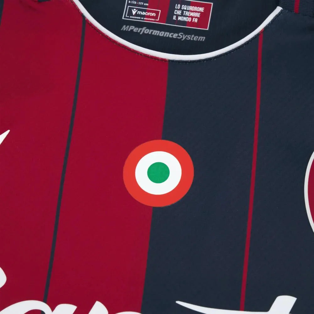 Macron 2025-26 Bologna Men's Authentic Home Soccer Jersey