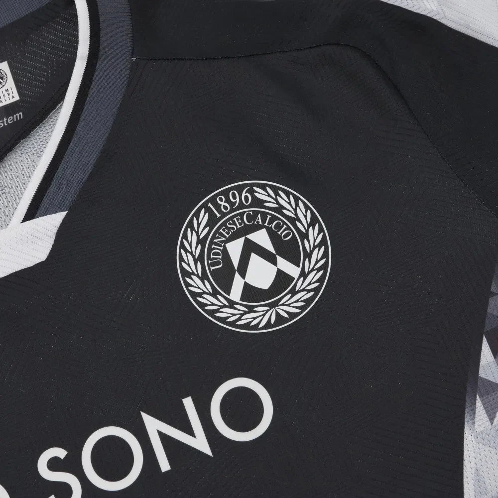 Macron 2025-26 Udinese Men's Authentic Home Soccer Jersey