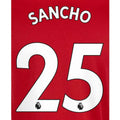 Man United 2019/22 Home  Sancho #25 Jersey Name Set-White