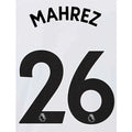Manchester City 2021/22 Away Mahrez #26 Jersey Name Set-Black