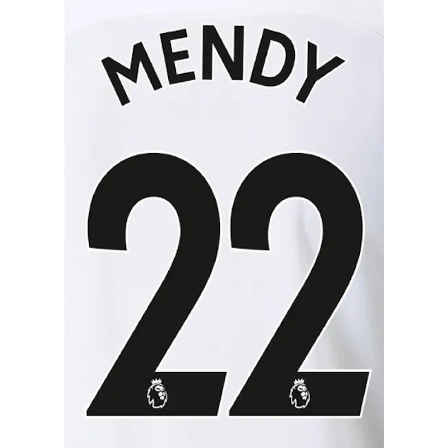 Manchester City 2021/22 Away Mendy #22 Jersey Name Set Black