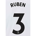 Manchester City 2021/22 Away Ruben #3 Jersey Name Set Black