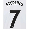 Manchester City 2021/22 Away Sterling #7 Jersey Name Set-Black