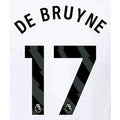 Manchester City 2023-Away De Bruyne #17 Jersey Name Set-Black