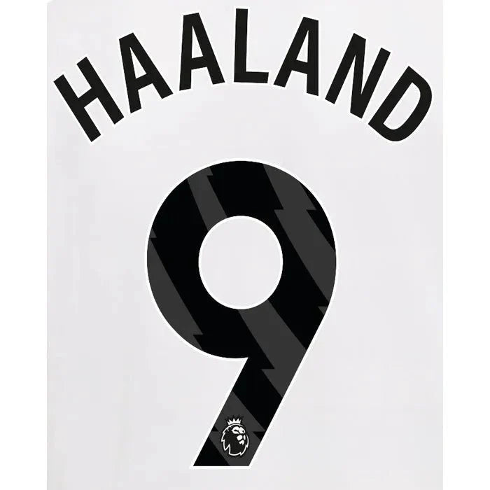 Manchester City 2023-Away Haaland #9 Jersey Name Set-Black