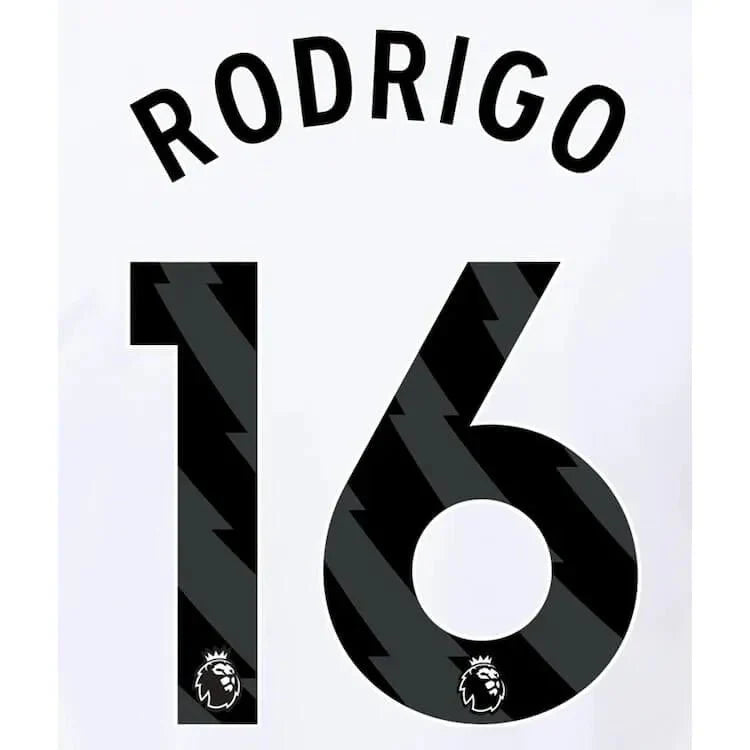 Manchester City 2023-Away Rodrigo #16 Jersey Name Set-Black
