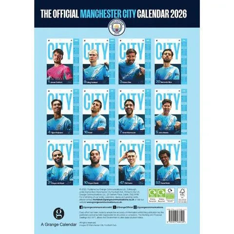 Manchester City 2026 Official Calendar