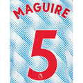 Manchester United 2021/22 Away Maguire #5 Jersey Name Set-Red