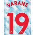 Manchester United 2021/22 Away R. Varane #19 Jersey Name Set Red