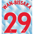 Manchester United 2021/22 Away Wan-Bissaka #29 Jersey Name Set-Red