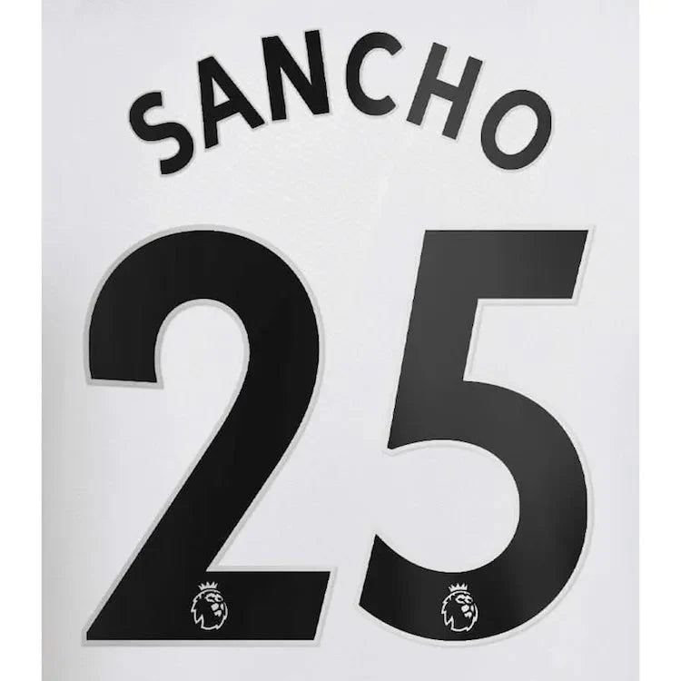 Manchester United 2022/23 Away Sancho #25 Jersey Name Set Black