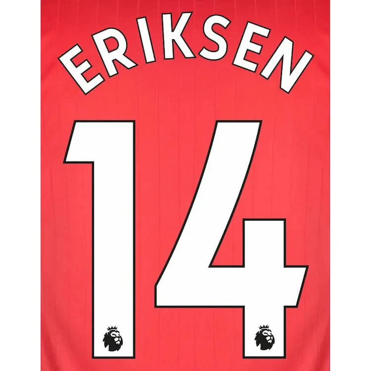 Manchester United 2022/23 Home Eriksen #14 Jersey Name Set White