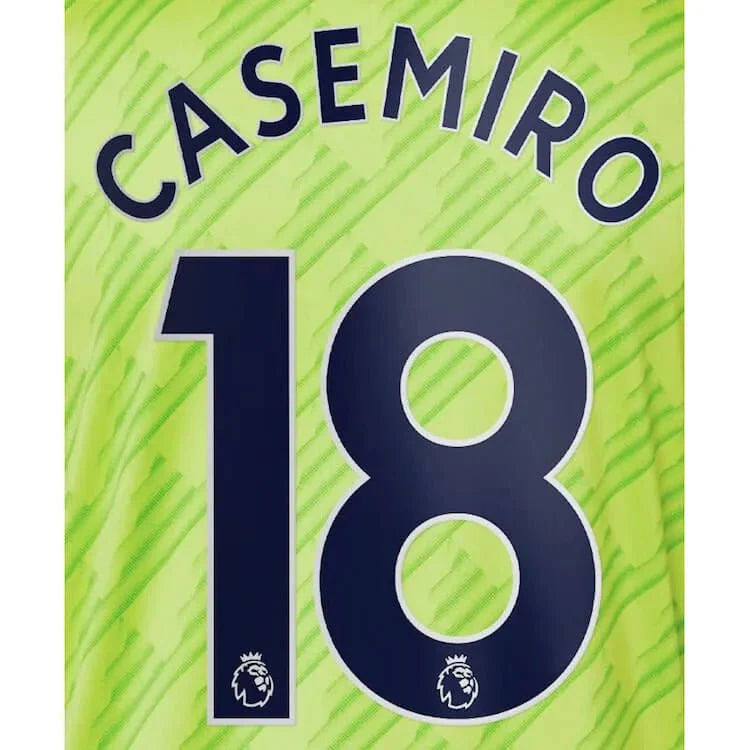 Manchester United 2022/23 Third Casemiro #18 Jersey Name Set Navy