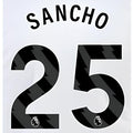 Manchester United 2023-Third Sancho #25 Jersey Name Set-Black