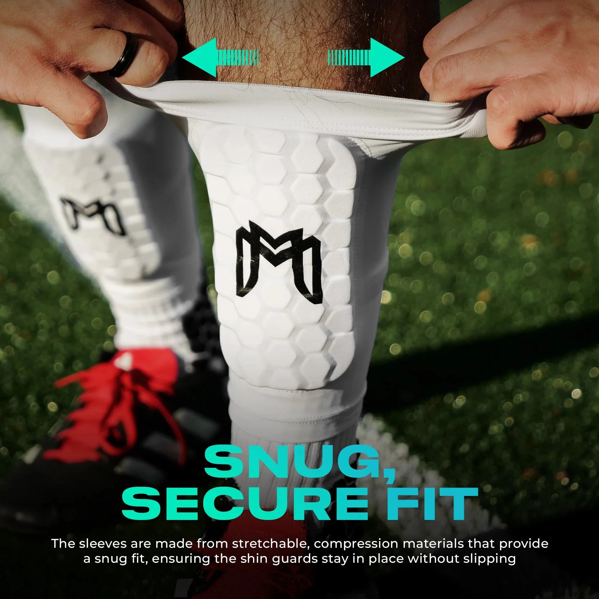 MEDICAPTAIN Mini Shin Pad Sleeves With Built In Shin Guards