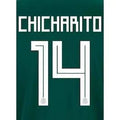 Mexico 2018 Youth Home Chicharito #14 Jersey Name Set