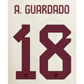 Mexico 2022-23 Away A. Guardado #18 Youth Jersey Name Set