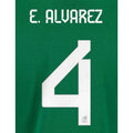 Mexico 2022-23 Home E. Alvarez #4 Youth Jersey Name Set