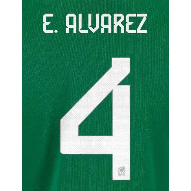 Mexico 2022-23 Home E. Alvarez #4 Youth Jersey Name Set