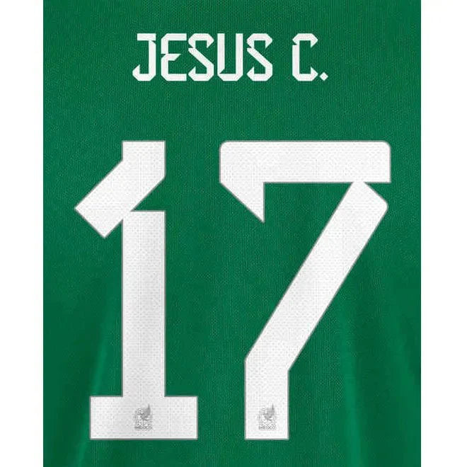 Mexico 2022-23 Home Jesus C #17 Jersey Name Set