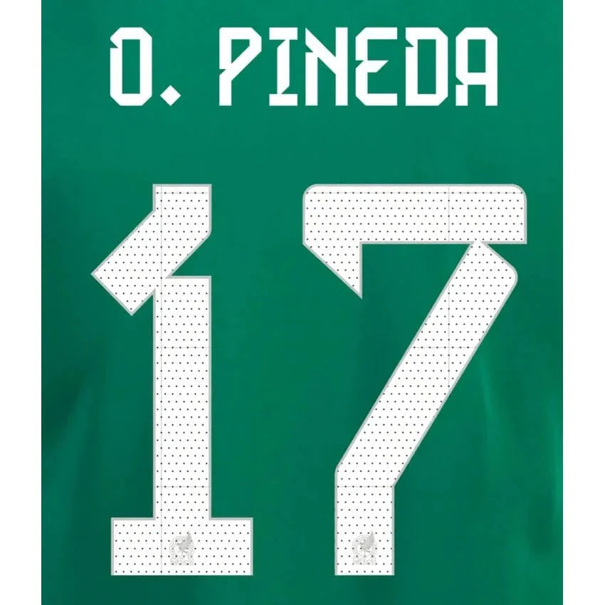 Mexico 2022-23 Home O. Pineda #17 Jersey Name Set