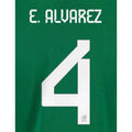 Mexico 2022/23 Home E. Alvarez #4 Jersey Name Set