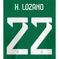 Mexico 2022/23 Home H. Lozano #22 Jersey Name Set