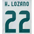 Mexico 2024/25 Away H. Lozano #22 Youth Jersey Name Set