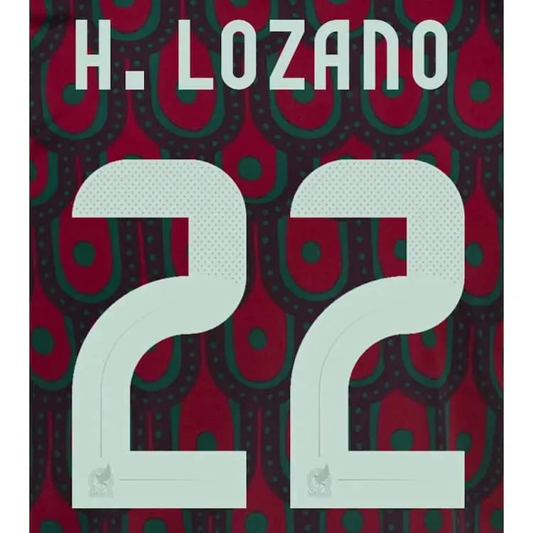 Mexico 2024/25 Home H. Lozano #22 Youth Jersey Name Set