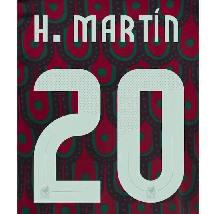 Mexico 2024/25 Home H. Martin #20 Jersey Name Set