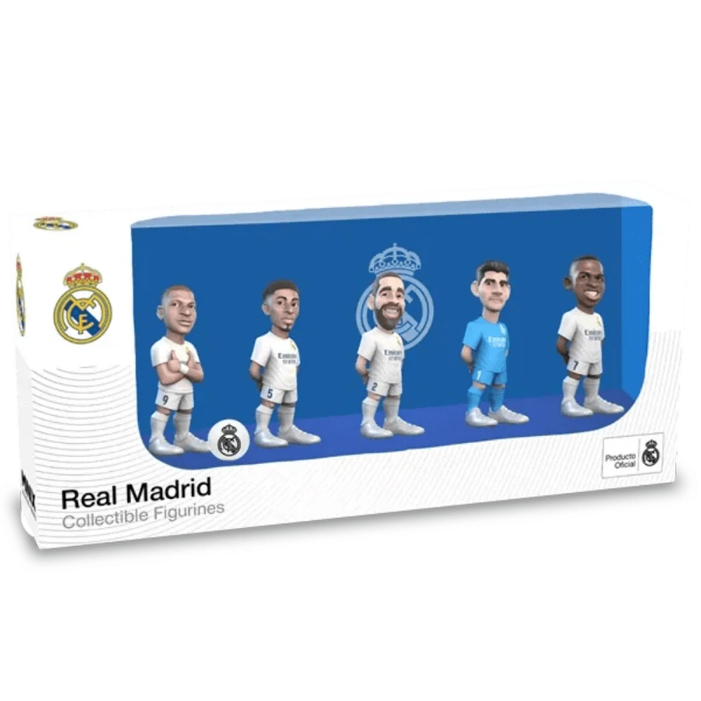 Minix Real Madrid 7 CM 5-Pack - Courtuois, Vinicius, Bellingham, Carvajal, Mbappe