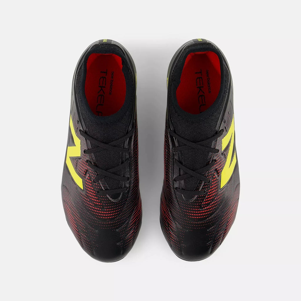 New Balance Junior Tekela Team Low Laced V5 Wide Firm Ground Soccer Cleats - Live Wire Pack (SP26)
