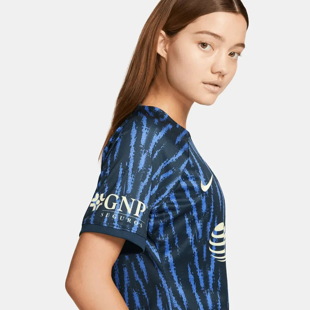 Nike 2022-23 Club America Women's Away Jersey - Armory Navy-Lemon
