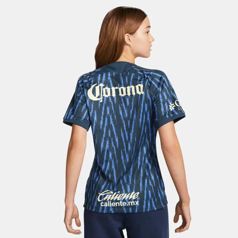 Nike 2022-23 Club America Women's Away Jersey - Armory Navy-Lemon