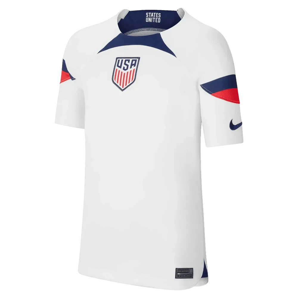 Nike 2022-23 USMNT Home Youth Jersey White-Loyal Blue